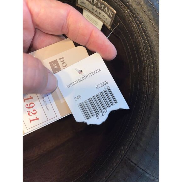 Dorfman Pacific M Weathered Brown Cotton Fedora Indiana Jones Hat - Picture 6 of 7